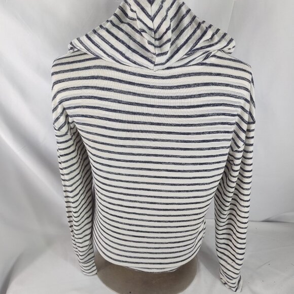 A New Day Women's Black/White Stripe Pullover Hoodie Sz XS - Picture 4 of 5